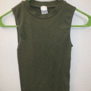 Army green tank bodysuit